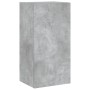 Mueble de TV de pared con luces LED gris hormigón 40,5x35x80 cm