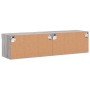 Muebles de TV con luces LED 2 uds gris Sonoma 60x30x30 cm