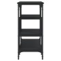 Mesa consola con estantes negro 100x35x75 cm