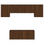 Muebles de TV de pared 6 pzas madera de ingeniería marrón roble