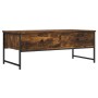 Mesa de centro madera ingeniería roble ahumado 101x49x39,5 cm