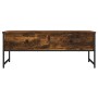 Mesa de centro madera ingeniería roble ahumado 101x49x39,5 cm