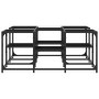 Mesa de centro madera de ingeniería negro 91x91x40 cm