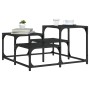 Mesa de centro madera de ingeniería negro 68x68x40 cm