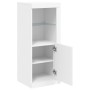 Aparador con luces LED blanco 41x37x100 cm