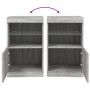 Aparador con luces LED gris Sonoma 41x37x67 cm