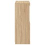 Aparador con luces LED roble Sonoma 60,5x37x100 cm
