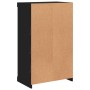 Aparador con luces LED negro 60,5x37x100 cm
