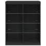 Aparador con luces LED negro 81x37x100 cm