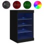 Aparador con luces LED negro 41x37x67 cm