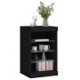 Aparador con luces LED negro 41x37x67 cm
