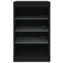 Aparador con luces LED negro 41x37x67 cm