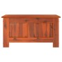 Baúl de almacenamiento con tapa madera maciza de acacia marrón