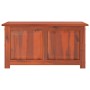 Baúl de almacenamiento con tapa madera maciza de acacia marrón