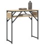 Mesa consola estante madera ingeniería roble Sonoma 75x30x75 cm