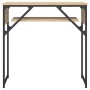 Mesa consola estante madera ingeniería roble Sonoma 75x30x75 cm