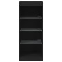 Aparador con luces LED negro 41x37x100 cm