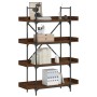 Librería de 4 estantes madera ingeniería marrón 100x33x145,5 cm