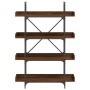 Librería de 4 estantes madera ingeniería marrón 100x33x145,5 cm