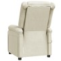 Sillón de masaje de cuero sintético crema