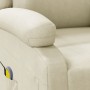 Sillón de masaje de cuero sintético crema