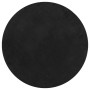 Alfombra de pelo corto suave lavable HUARTE negro Ø 160 cm