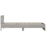 Cama con cabecero madera de ingeniería gris Sonoma 100x200 cm