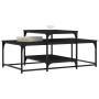 Mesa de centro madera de ingeniería negro 102x60x45 cm