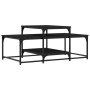 Mesa de centro madera de ingeniería negro 102x60x45 cm