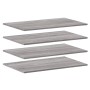 Estantes pared 4 uds madera ingeniería gris Sonoma 80x50x1,5 cm