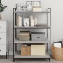 Estantes pared 4 uds madera ingeniería gris Sonoma 80x50x1,5 cm