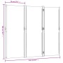 Biombo divisor de 3 paneles azul oscuro 210x180 cm