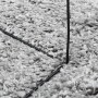 Alfombra peluda de pelo largo moderna PAMPLONA gris 200x280 cm