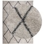 Alfombra pelo largo moderna PAMPLONA beige antracita 200x280 cm
