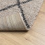 Alfombra pelo largo moderna PAMPLONA beige antracita 200x280 cm