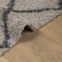 Alfombra pelo largo moderna PAMPLONA beige antracita 200x280 cm