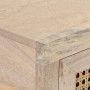 Mesa consola madera maciza de mango y caña natural 100x35x76 cm