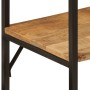 Perchero con ruedas madera maciza mango y hierro 90x40x190 cm