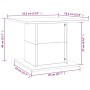 Mesa de centro madera de ingeniería negro 55,5x55,5x40 cm
