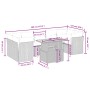 Set de sofás de jardín 8 pzas y cojines ratán sintético gris