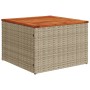 Set de sofás de jardín y cojines 14 pzas ratán sintético beige