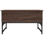 Mesa de centro madera ingeniería metal marrón roble 70x50x40 cm