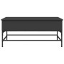 Mesa de centro madera de ingeniería y metal negro 100x50x45 cm