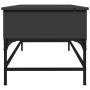Mesa de centro madera de ingeniería y metal negro 100x50x45 cm