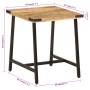 Mesa auxiliar de madera maciza de mango y hierro 45x45x50 cm