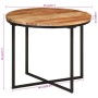 Mesa de centro de madera maciza de acacia y hierro 35x35x30 cm