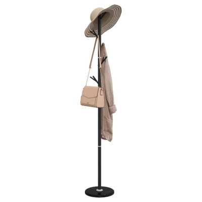 Perchero de hierro con recubrimiento en polvo negro 175 cm