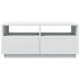 Mesa de centro con luces LED blanco 90x49x40 cm