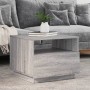 Mesa de centro con luces LED gris Sonoma 50x49x40 cm