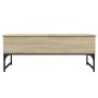 Mesa de centro madera ingeniería metal roble Sonoma 100x50x40cm